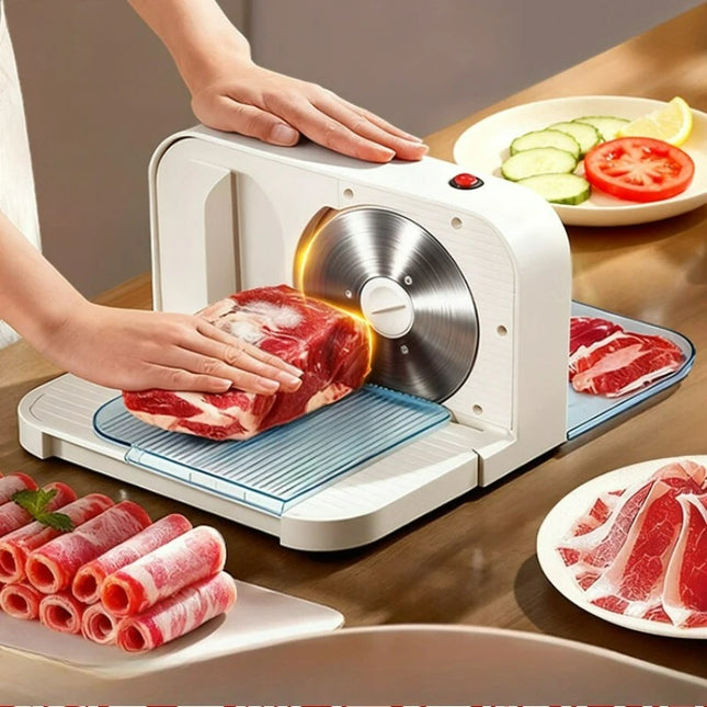 Adjustable 1-15mm Home Meat Slicer Mutton Beef Roll Cutter Foldable Heavy Duty Semi Automatic Vegetable Shredder Electric