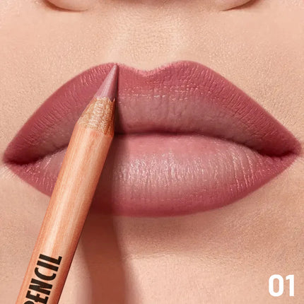 Multi-Color Matte Lip Liner Stick Non-Drying Smooth Lip Pencil for Lip Contour & Color