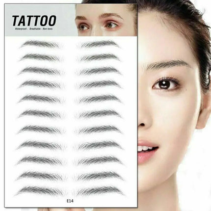 4D Hair-like Eyebrow Tattoo Sticker False Eyebrows Waterproof Lasting Eyebrow Tattoo Sticker