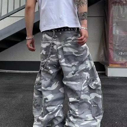 2026 Pantalones Y2K Streetwear Camouflage Baggy Cargo Jeans Pants For Men Clothing Wide Leg Oversize Long Trousers Moda Hombre