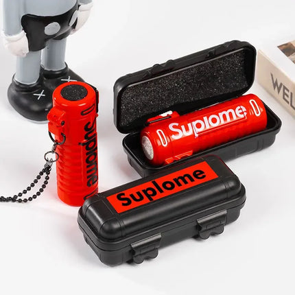New Outdoor Windproof Pendant Inflatable Lighter Fashion Letter Jet Flame Strong Firepower Portable Lighter Men's Gift