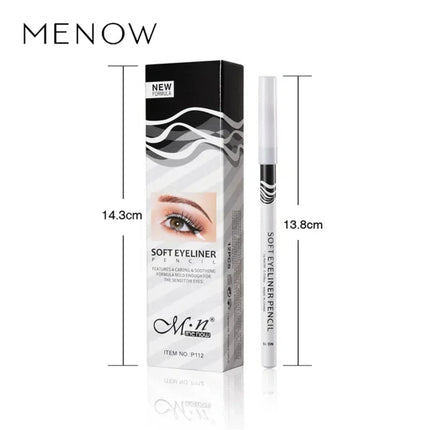 12PCS/Set White Matte Eyeliner Pencil Highlighter Silkworm Pencil 3-IN-1 Non-Smudging Longlasting Waterproof Eye Makeup