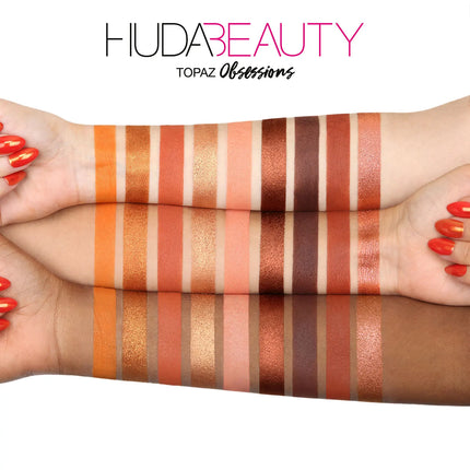 Huda Beauty 9 Color Palette Diamond Amethyst Ruby Red Gold Eye Shadow Pallete Matte Shimmer Eyeshadow Palette Glitter Makeup