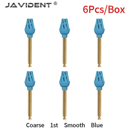 6Pcs/Set Dental Polishing Octopus Wheel Rubber Polishing Low-Speed Bending Machine Eagle Claw Wheel Spiral Flexible Brush