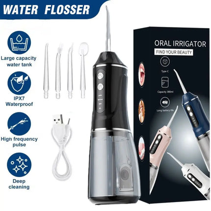 Smart Electric Oral Irrigator Cordless Professional Dental Cleaner Rechargeable 3 Cleaning Modes Tooth Scaler Braces Care