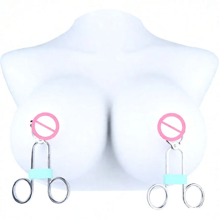 QKKQ Handheld Stainless Steel Nipple Clamp Nipples Stimulator Sexy Tools Teat Bondage For Women Couple Intimate Game BDSM Toys