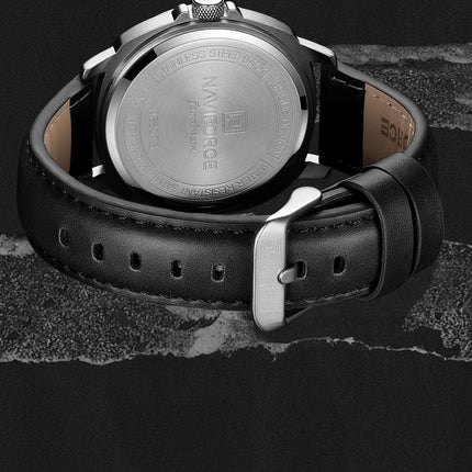 NAVIFORCE Brand Men Quartz Watch High Quality PU Band Calendar Male Wristwatch Auto Date Display Waterproof Clocks Reloj Hombre