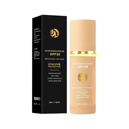Sunscreen Foundation SPF50 PA+++ Full Coverage Long Lasting Waterproof Sweatproof Natural Matte Shine Control Poreless Outdoor