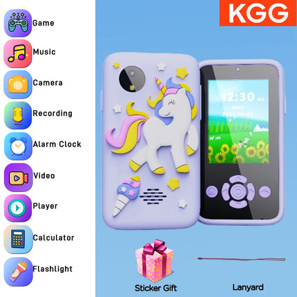 Kids Smart Phone Toy Camera Unicorn Baby Mobile MP3 Music Player Digital Camera Educational Toys Birthday Gifts Girls Boys