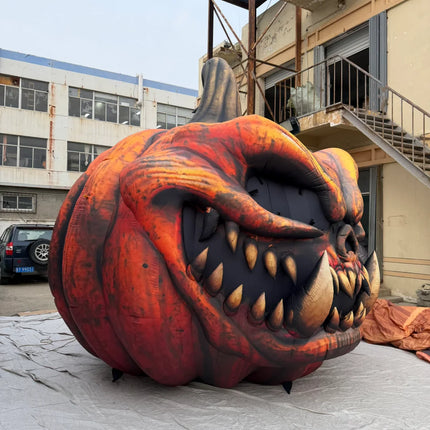 Giant Inflatable Pumpkin with Scary Face W White LED Light Ooutdoor Halloween Decoration Props Event Advertising