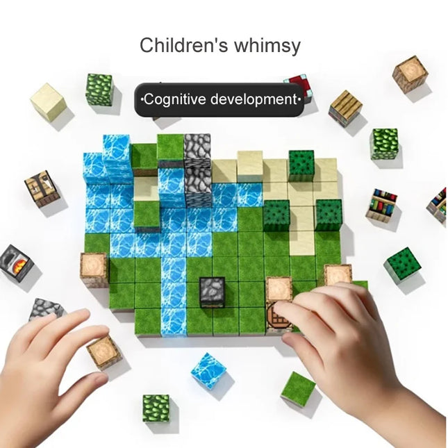 50-400pcs Magnetic Building Block World Magnet Cube Set for Boys Girls Kid DIY Model Children Sensory Toy Christmas Gift