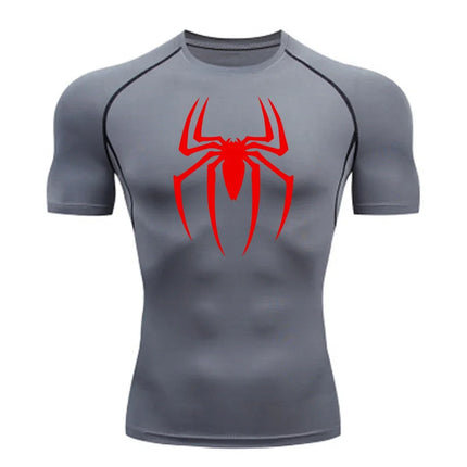 Men's Spider Print Sports Top - Quick-Dry Breathable / Men's Spider Print Sports Top - Quick-Dry Breathable