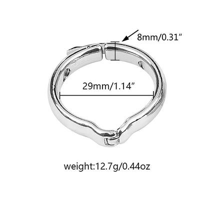 1Pcs, Adjustable metal penile ring, penile exercise correction, glans restraint, male sex toys