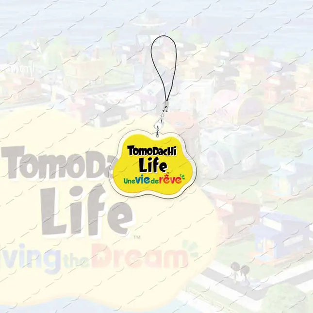 Acrylic Hot Video Game Tomodachi Life Small Pendant Phone Chain Window Mobile Phone Charms Fans Gamers Gifts