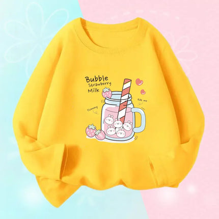 Soft Cotton Children's Cartoon T-Shirts Cute Pretty Bowknot Print Baby Long Sleeve T-Shirt For Boys Girls Tee