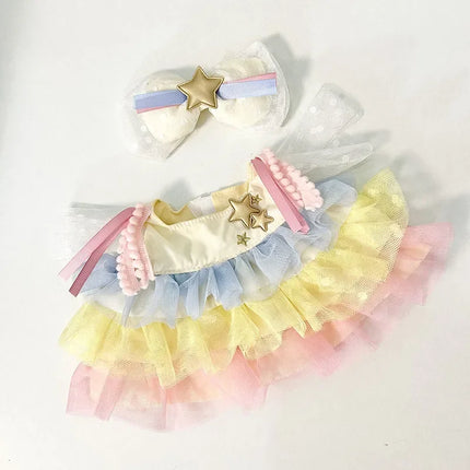 Only Clothes Suit For Baby Three 400% Gross Vinyl Plush Doll Toy New Year'S Christmas Series Doll Clothes Cute Outfit Dress Set