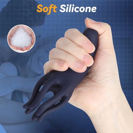Glans Trainer for Men Powerful Vibrating Penis G Spot Masturbator Soft Fingertip Prolong Endurance Massage Vibrator Erotic Toys