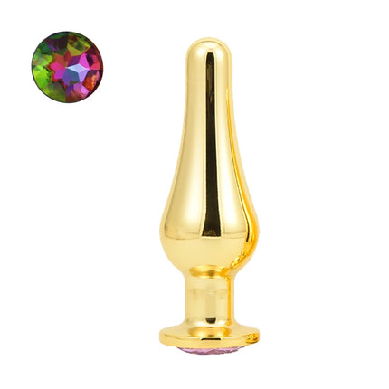 Golden Stainless Steel Anal Plug Crystal Metal Butt Plug Stimulator Anal Sex Toys for Couples Prostate Massager Dildo 3 Size