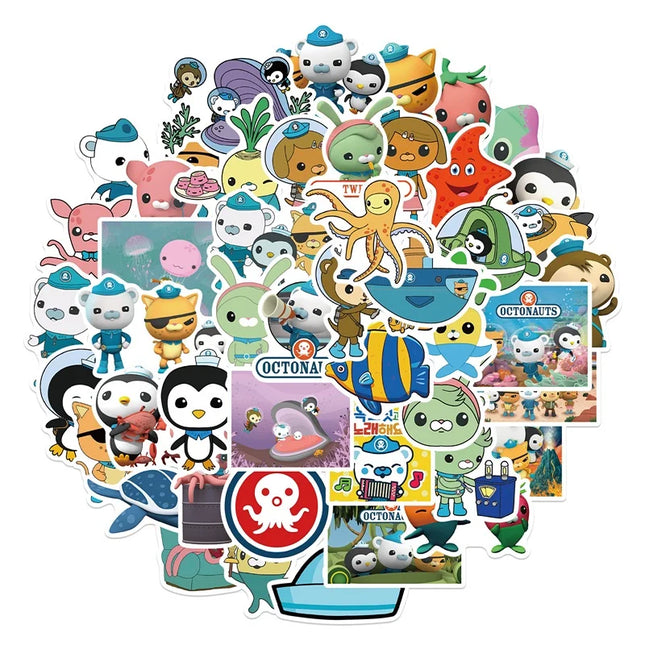 50pcs / Pack Not Repeating Octonauts Waterproof Stickers Party Decoration Kids Favor