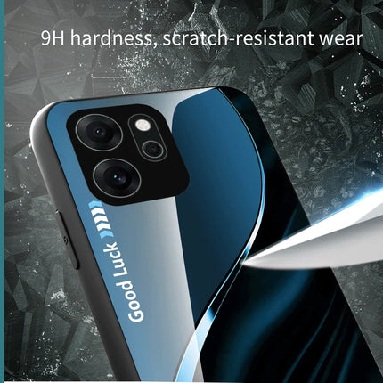 Hard Tempered Glass Case For Honor X9d Magic 8 Lite Protective Cover Gradient Color Back Shell Fundas