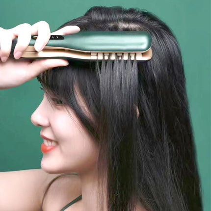 Portable home-use volumizing hair curler with negative ions for volumizing hair at the roots and creating cornrows