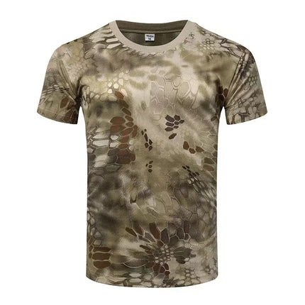 2026 New Summer Hunting Camouflage T-shirt Men Breathable Tactical Combat T Shirt Sport Camo Outdoor Multicam Tees