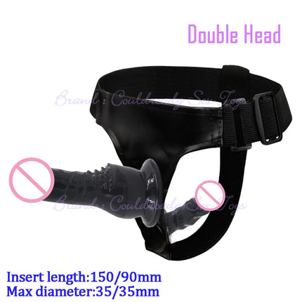 Soft Lesbian Strapon Harness Double Dildo Silicone Strap on Cock Realistic Penis Adult Sex Toys for Woman Intimate Products