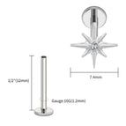 Tit 1.2x12x7.4mm / Earrings / Ears|Star