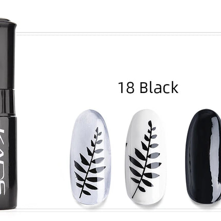 47/41/31/20/10pcs Nail Stamping Polish 7ml Black White Gold Colorful Nail Polish Varnish Art Printing Polish Kit for Template