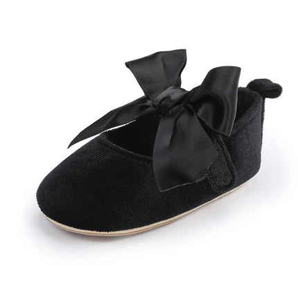Spring and Autumn Baby Butterfly Knot Fashion Fluffy Princess Shoes 0-1 Year Old Baby Shoes Sneakers