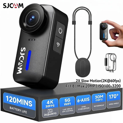 SJCAM C110 plus 4K Sport Camera Action Camera Gyro Stabilization 170° Wide Angle Vlog Cam for Stream Outdoor Cycling Diving