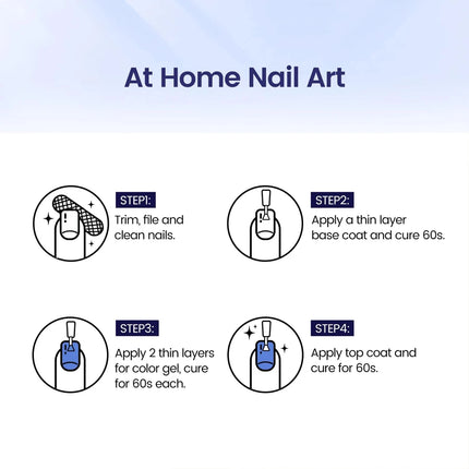QAZIXU 10ml Klein Blue Nail Polish Gel Soak Off UV LED Manicure Semi-Permanent Nail Art Varnish For Salon & Home Pure Gel Polish