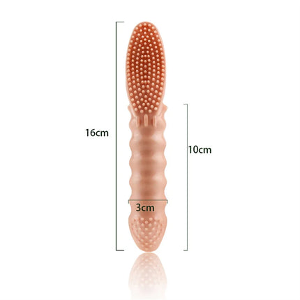 Finger Vibrators Dildo Clitoris Stimulation G Spot Massage Brush Vibrating Finger Sleeve Sex Toys For Women Adult Sex Product
