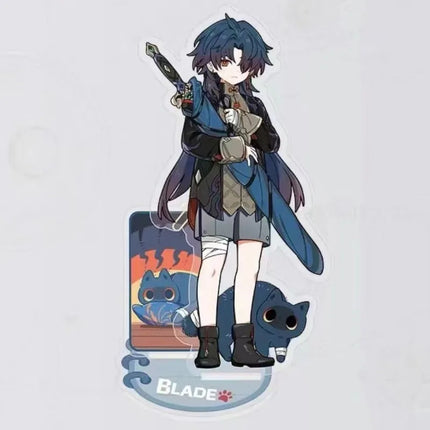 New Game Honkai: Star Rail Figure Kafka Acrylic Stand Model Plate Cosplay Fans Gifts Anime Little Dot Cat Series Model Keychain