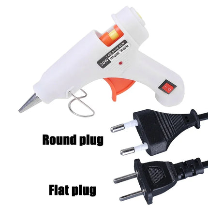 20W Hot Melt Glue Gun Car High Temperature Thermo Electric Tool Industrial Mini Guns With 7x150mm Glue Sticks Car Repair Tool