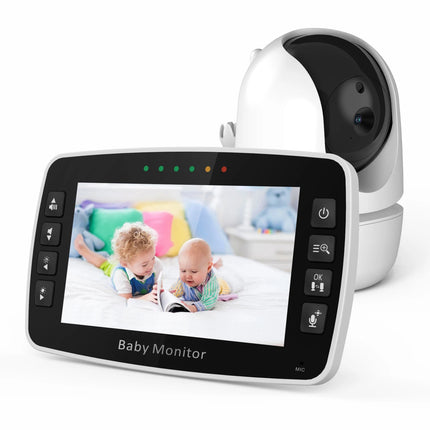 New Baby Monitor Two camera 4.3Inch Wireless With PTZ Camera High Security Camera Night Vision Temperature Monitoring Baby