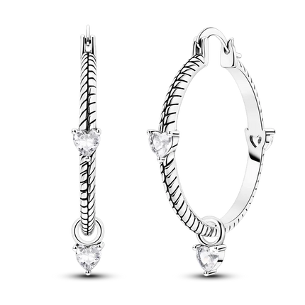 925 Sterling Silver Earrings Women 2025 Jewelry Hoop Ear Studs Sparkling Pave Earring Wedding Gift For Anniversary