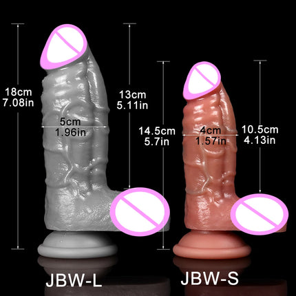 Safer Realistic Soft Big Dildo Double Silicone Small Penis Woman Man Anal adult Sex Toy Suction Cup Dick real Masturbators Cock