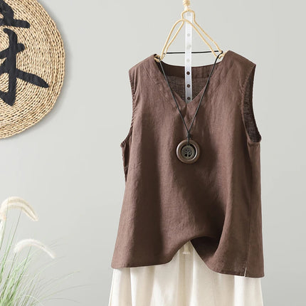 Retro Han Hanma Svel Strap Vest Women's Inner Summer Overhead Base irt  Casual Versatile Slimming Top