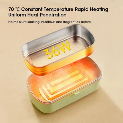 Electric Lunch Box Heater Mini Lunch Hot Rice Box Portable Waterless Food Heating Lunch Box Office Dormitory Lunch Box Heating