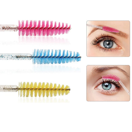 100Pcs Eyelash Extension Brushes Eyebrow Mascara Wands Applicator Spoolers Brush Lashes Extension Cosmetic Set Makeup Tools