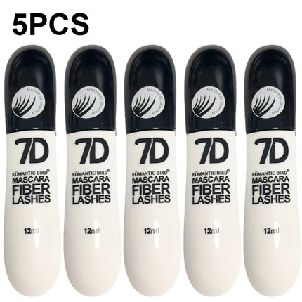 5PCS 7D Fiber Mascara Set Waterproof Durable Curling Sweatproof Anti-smudge Slimming Base for All Skin Types