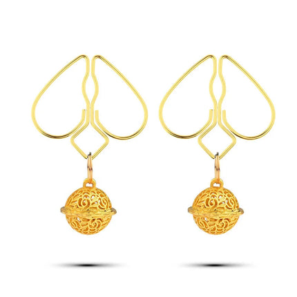 Adult Games Erotic Nipple Clamp of Metal Peach Heart Breast Clip with Weight Ball for Women BDSM Mimi Vaginal Stimulate Sex Toy