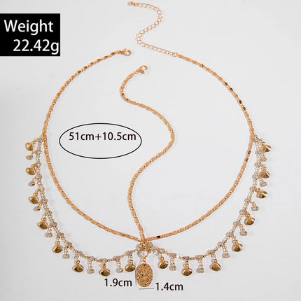 Bohemia Headband Shell Crystal Hair Accessory Chain Jewelry Women Metal Head Chain Headpiece For Party