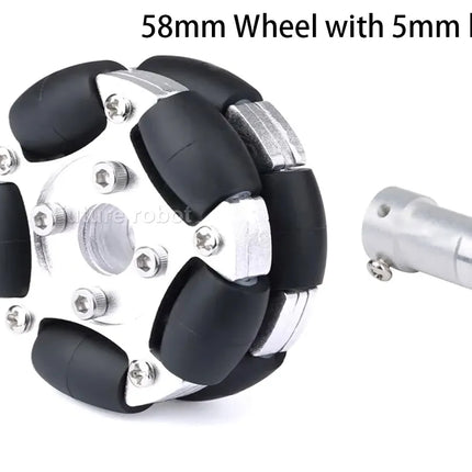 58mm 82mm Aluminum Alloy Omni Wheel 12Kg 15Kg Load Plastics or Metal Wheel ROS Programmable Platform Omnidirectional Sport Wheel