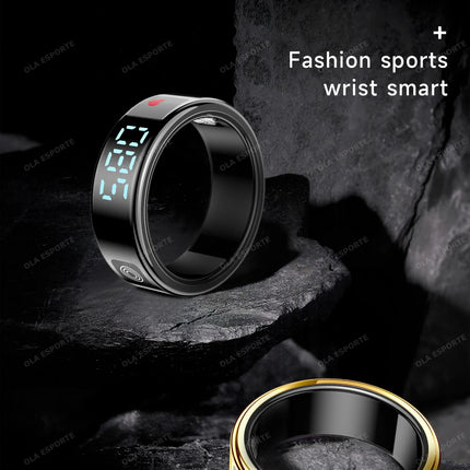 Smart Ring with Display Screen and Touch, Health Manager, Gesture Swipe Video, 5 ATM Waterproof For Men Women Smartring 2025 New