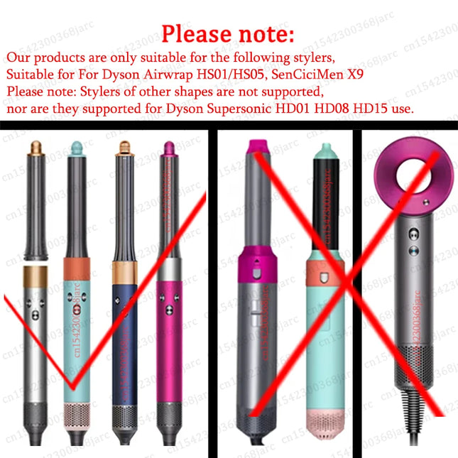 Hair Styler Nozzle Auto Curling For Dyson Airwrap HS01 HS05 Sencicimen X9 Hair Dryer Accessories Multi Hair Curler Cylinder Comb