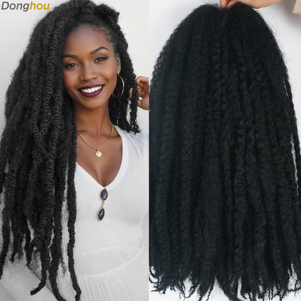 Marley Hair 18 Inch Synthetic Marley Braiding Hair Ombre Black Brown Blonde Grey 350 for Afro Kinky Marley Twist Braiding Hair