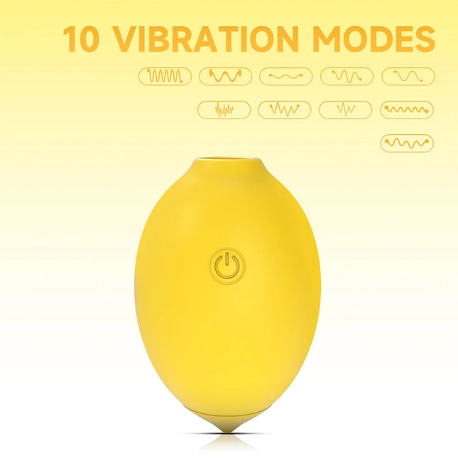Vacuum Sucking Vibrator Lemon Sex Toys for Women Suction Clitoris Stimulator 10 Power Female Oral Nipple Clit Vibrating Sucker