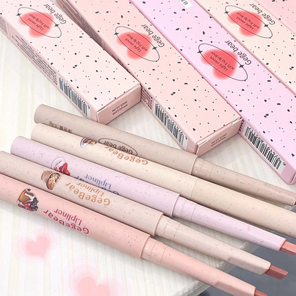 Nude Lip Liner Gege Bear Matte Velvet Lip Liner Pencil Long-lasting Waterproof Draw Lip Line Pen